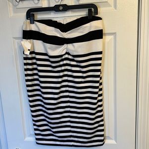 Stripped blue and white skirt